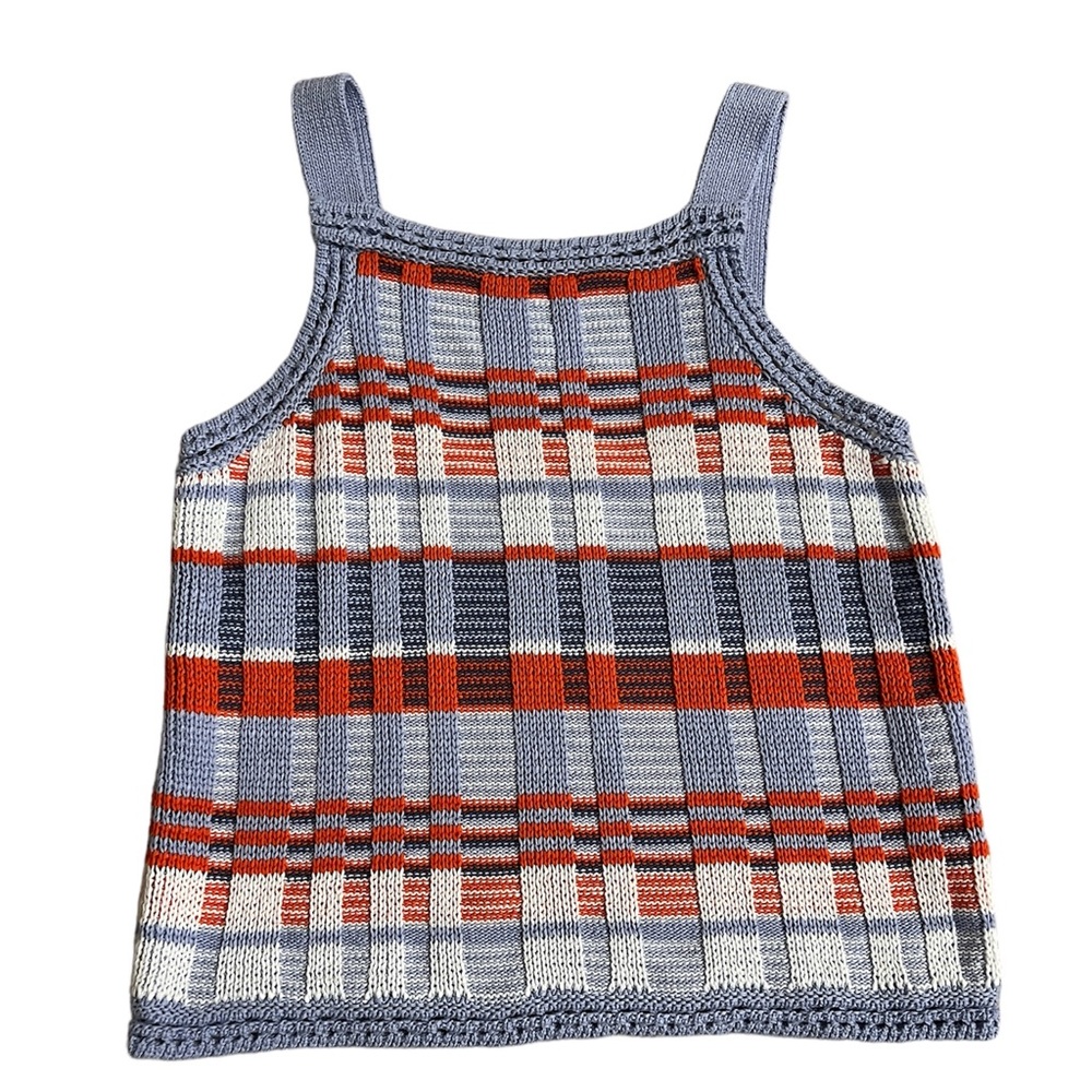 Banana Republic Knit Crochet Tank Top. Ribbed Design with multiple colors.